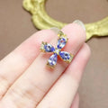 New Design Palestine Handmade 925 Sterling Silver Pear Cut Natural Tanzanite Gemstone Women Pendant Necklace