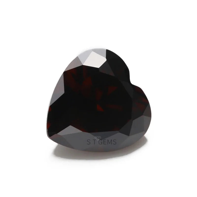 Wholesale Coffee Finished CZ Stone Heart Shape Cubic Zirconia Stone Price