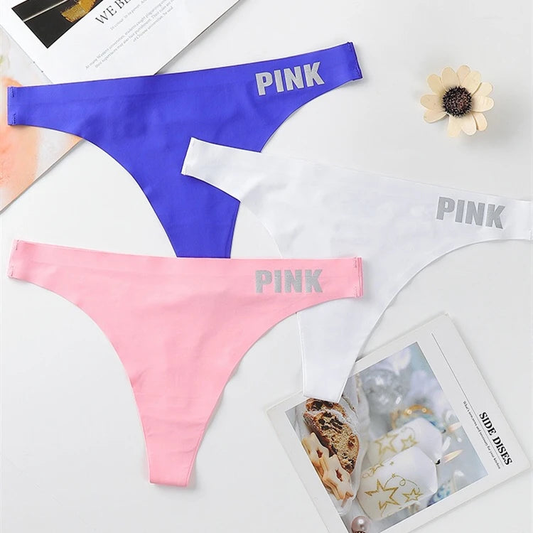 Ladies Seamless Sexy Black Thong Bikinis Panties Beautiful Women's Low-Rise Underwear in Tight Fit