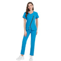 Wholesale V-neck Comfort Leisure SPA Beauty Salon Dental Clinic Doctor Nurse Short Sleeve Scrub Uniform Sets
