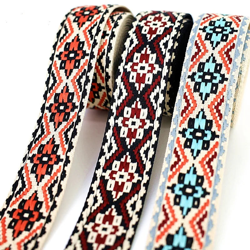 Embroidery Ribbon Woven Jacquard Ribbon National Style DIY Clothing Sewing Material Textile Accessories