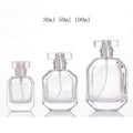 30ml 50ml 100ml Silk Printing logo Bayonet Neck Transparent Color Glass Body Spray Perfume Bottles