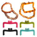 Kiss Lock Acrylic Bag Chains Handle Frame Clip-On Tortoiseshell Purse Closure for DIY Bag MakingWholesale Bag Parts Accessories