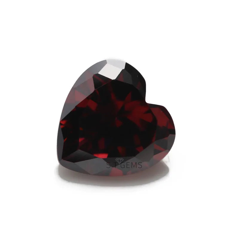 Brown Polishing CZ Zircon Stones Heart Cut Cubic Zirconia Stone for Jewelry