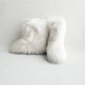 2021 Cheap Wholesale New Fashion Woman White Boots Winter Men Outdoor Warm Plain Footwear Ladies Faux Fur comfort Boots MegaBDM