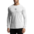 Custom Logo Fitness Long Sleeve T-shirt Men's Compression Tight Elastic Sports Tee Tops Workout Muscle Gym Bodybuilding Clothing