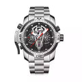 REEF TIGER RGA3591 Stainless Steel Strap 2023 Automatic Watches Skeleton Steel Automatic Mechanical Watches Reef tiger Watch