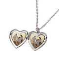Metal Crafts Gift Sublimation Heart Locket Pendant Necklace Stainless Steel Photo Frame Necklace