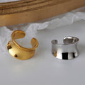 ICEBELA Fashion Jewelry 925 Sterling Silver Gold Smooth Ear Clip Female Ins Cold Style Without Piercing Concave Ear Clip