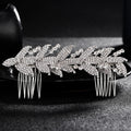 Silver Double Side Hair Comb for Bride Rhinestone Bridal Hair Comb Party Hairpiece for Women Girls