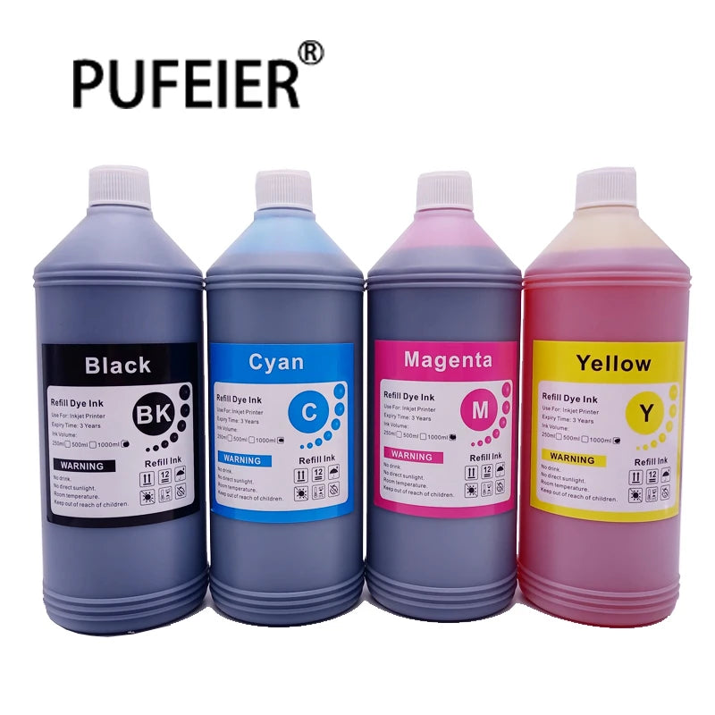 1000ml Bulk Refill Universal Ink for Epson Canon HP Brother Lexmark Dell Kodak Samsung Inkjet Printer Dye Based Ink
