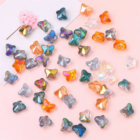 Glass Colorful Butterfly Crystal Scattered Beads Handmade DIY Beaded Bracelet Glass Beads