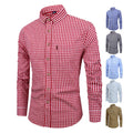 2025 Men's Plaid Printed Casual Shirts 100% Cotton Long Sleeve Button Thickened Camisa Manga Larga Anti-Wrinkle Autumn Season