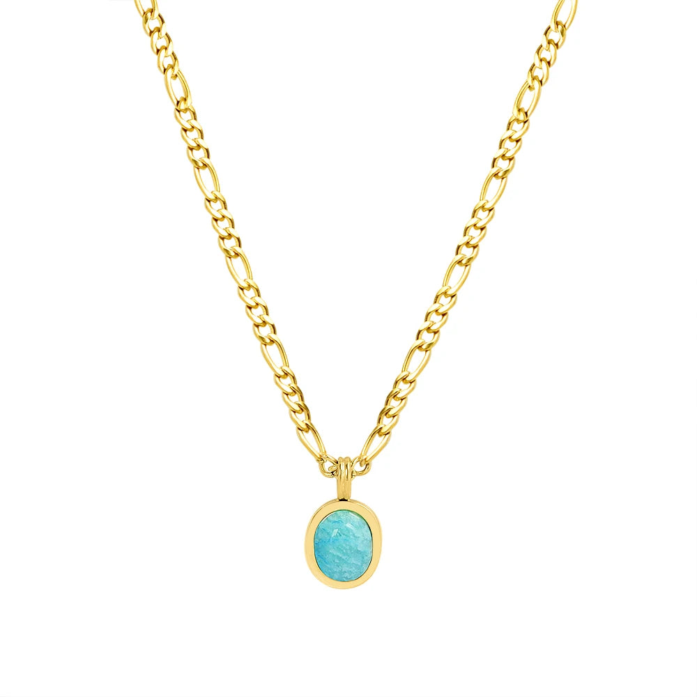 French Style Natural Tianhe Stone Pendant Necklace Collar Chain Minority Light Luxury Handmade Chain Factory Generation