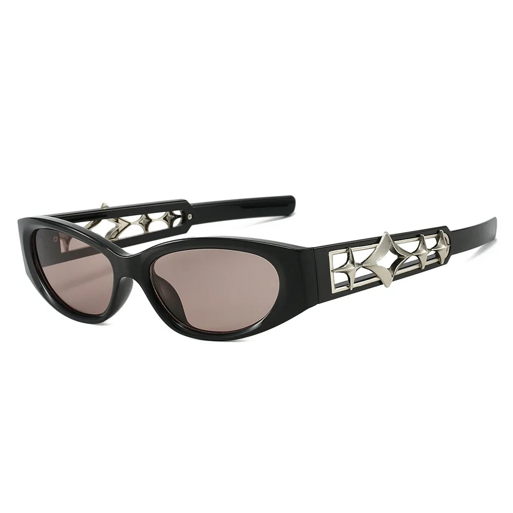 Trending 2024 Ins Luxury Sunglasses Men Fashion Uv400 Beach Accessories Custom Own logo Wholesale Metal Star Gafas De Sol