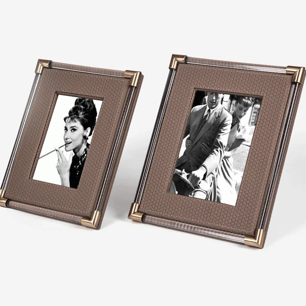X-31 Eco-friendly PS Desktop Office Photo Frame Home Decoration with Leather Accents Made Environmentally Friendly Raw Materials