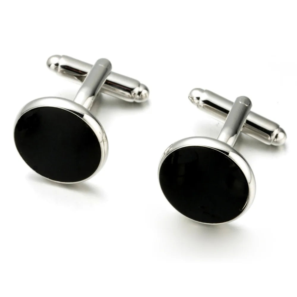 Gray Brass Jewelry with Micro Insert Inlay Technology Crystal Rhinestone Cuff Links & Tie Clips for Wedding Party Gift