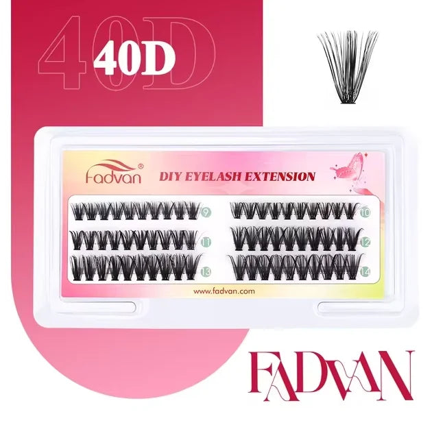 Wholesale Cluster Individual Lashes Premade Volume Fan Diy Eyelash Extension Vendor Handmade Individual Self Grafting Eyelashes MegaBDM
