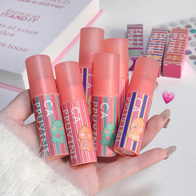 Xixi 3 Color Matte Lip Mud Lip Gloss Cream Double Use air Lipstick Waterproof Silky Soft Dazzling Lips Cream