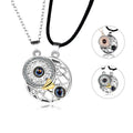 2pcs Couple Necklace Magnetic Suction Projection Stone Creative Attraction Sun Moon Pendants Jewelry Love for Men Women