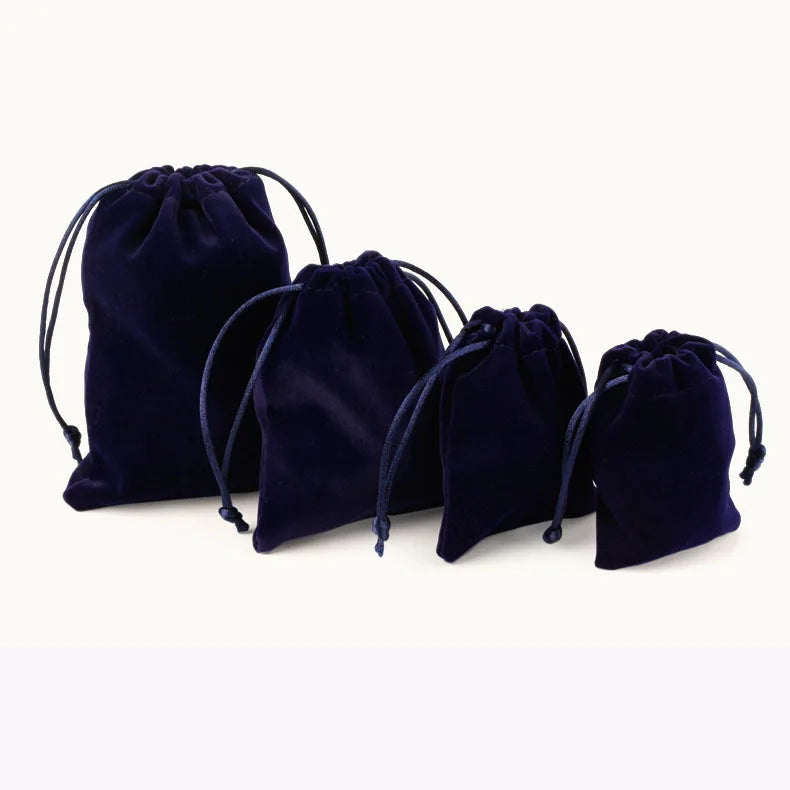 Luxury Small Velvet Drawstring Bag 12X16cm for Earrings Necklace Packaging Custom Logo Jewelry Pouch