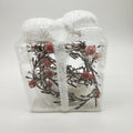 Glass Blown Led Lighted High Quality Festival Gift Box Christmas Ornaments Square Shaped Bauble New Year Decorations