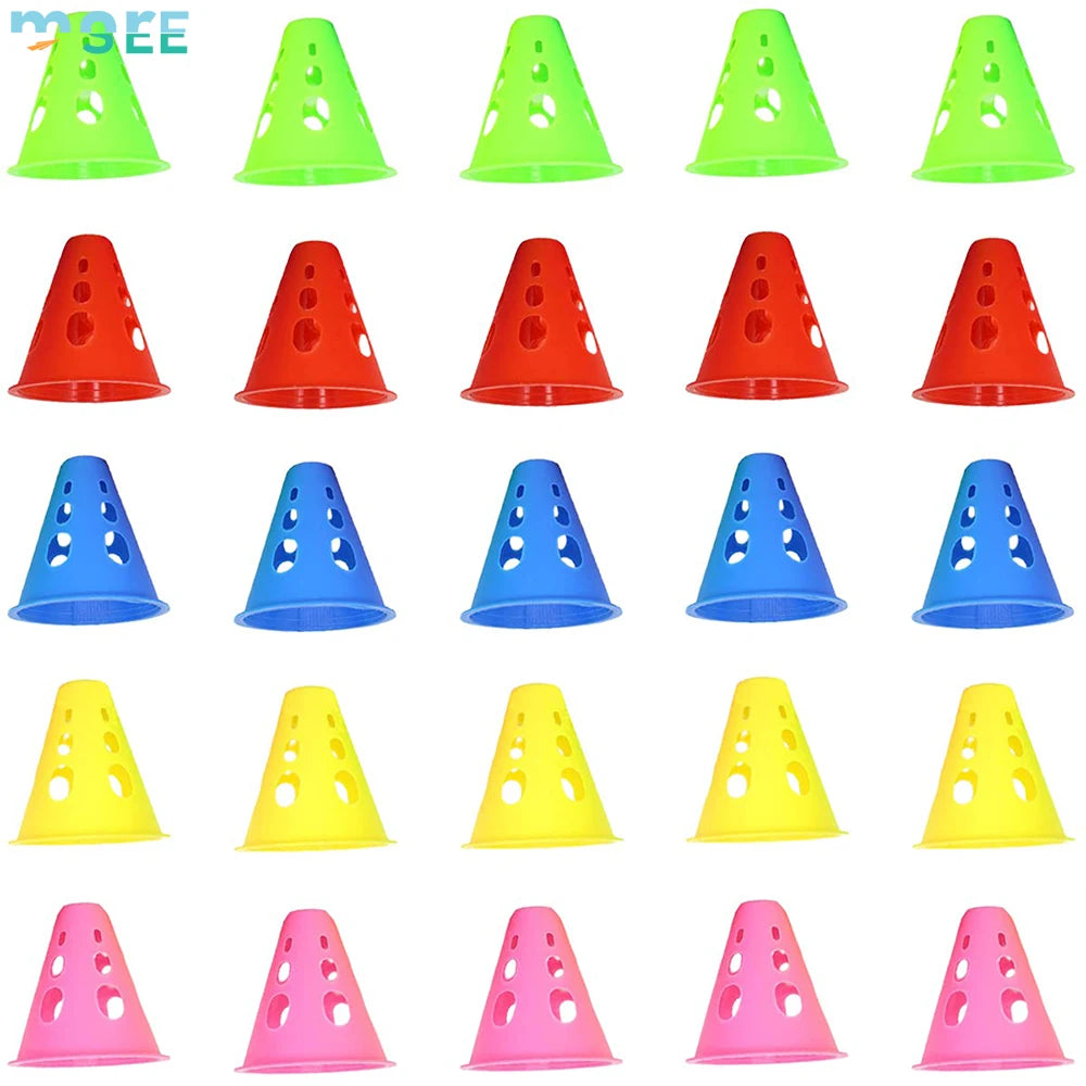 SeeMore Brand Mini Sports Training Equipment Plastic Roadblock Roller Skates and Football Roller Skating Practice Cones