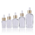 Free Sample 10ml 20ml 30ml 50ml 100ml Custom Color Glass square Frosted Essential Oil Glass Dropper Bottle