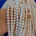 Nature FRESHWATER PEARL Without Nuclear7.3-8.3 mm AA Grade High Quality Perfect Round Shape Pearl in Strand  Loose Wholesale