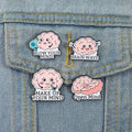 Mental Wellness Matters Enamel Pins Creative Brain Brooch Backpack Accessories Fashion Jewelry Gift