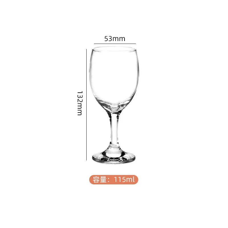 120ML 190ml 4 Ounce Classic Red Wine Glasses Durable Clear White Lead-free Glass Cup for Party