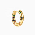 LOZRUNVE 925 Sterling Silver 18k Gold Cubic Zirconia Piercing Gold Huggie Hoop Earring