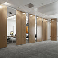 Customized Modern Acoustic Soundproof Foldable Sliding Partition Veneer Aluminum Frame 43-55 DB GreatFold Brand Home Hospital