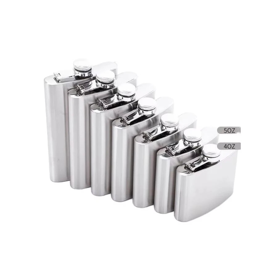 Custom Engraved Stainless Steel Liquor Flask - Leak-Proof Laser Etched Logo Perfect for Gifts & Promotions