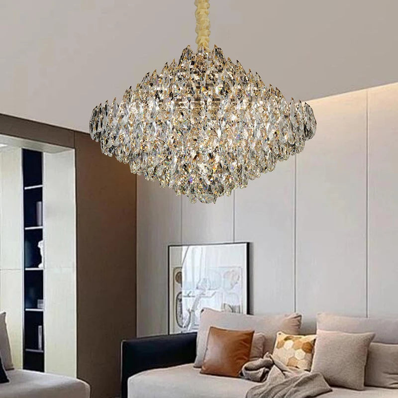 Hot Sale Creative Crystal Glass Chandelier Luxury for Living Room Entrance Hall Hotel Room Decoration Lighting for Home