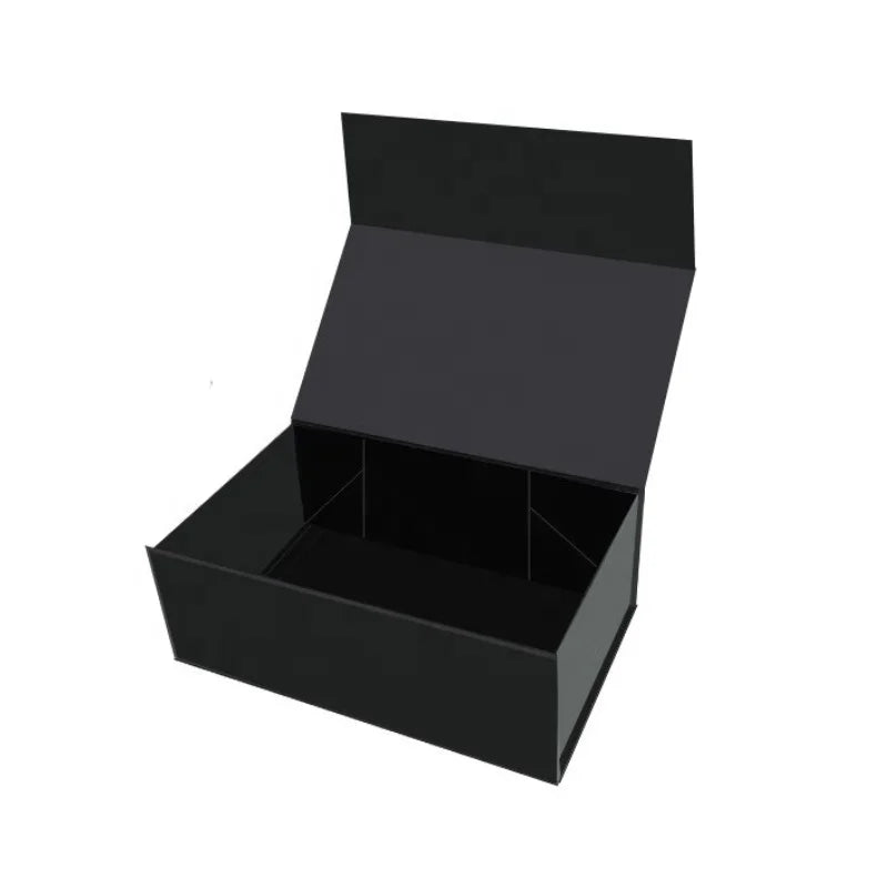 Luxury Magnetic Recyclable Recycled Materials Gift Boxes for Shoes Socks Packaging Customizable Black/Grey Board for Small