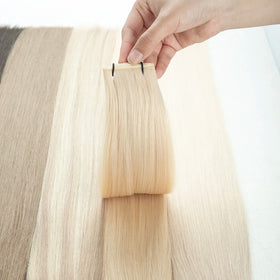 100% Straight Cuticle Aligned Human Hair Russian Virgin Hair Extensions Genius Weft