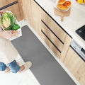 Custom Printed Indoor Soft Anti Fatigue Non Slip Floor Cushioned Wipeable Waterproof Leather Kitchen Mat