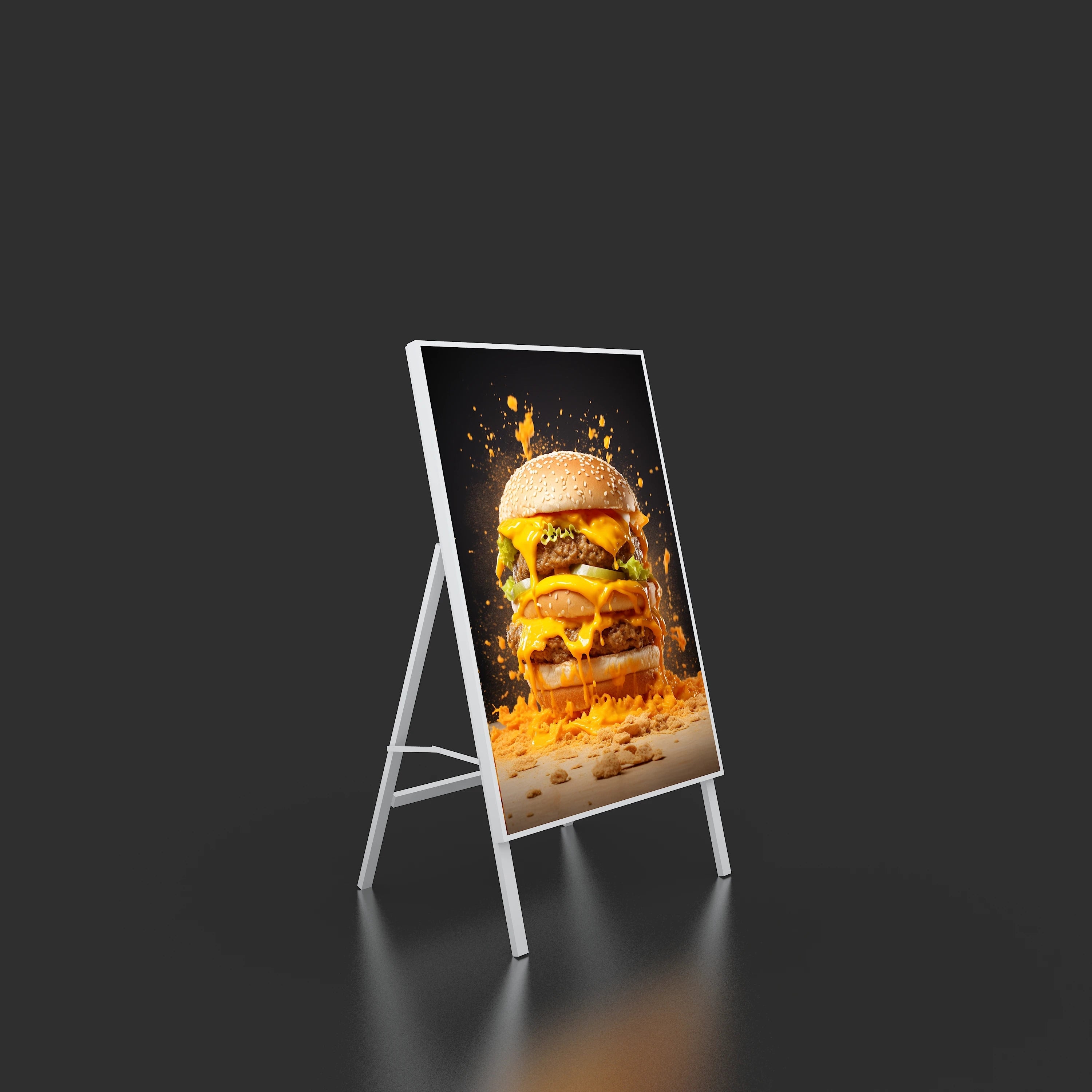 A-new Display Factory SEG Poster Outdoor Floor Stand Advertising Light Boxes LED Poster Aluminum Frame for Advertising Poster