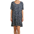 Casual Eco-Friendly Washable Midi Woven Digital Printing Cotton Blend Plus Size One Piece Dress for Women