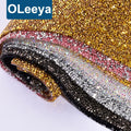 Oleeya Blingbling SS6 Resin Crystal Hot Fix Rhinestone Mesh Roll Diamond Mesh Sheet for Dresses Garment