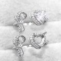 Sterling Silver 6*6mm Semi Mount Heart Shape Ring Empty Frame Blank Claws Setting S925 Base Without Center Stone for DIY Inlay