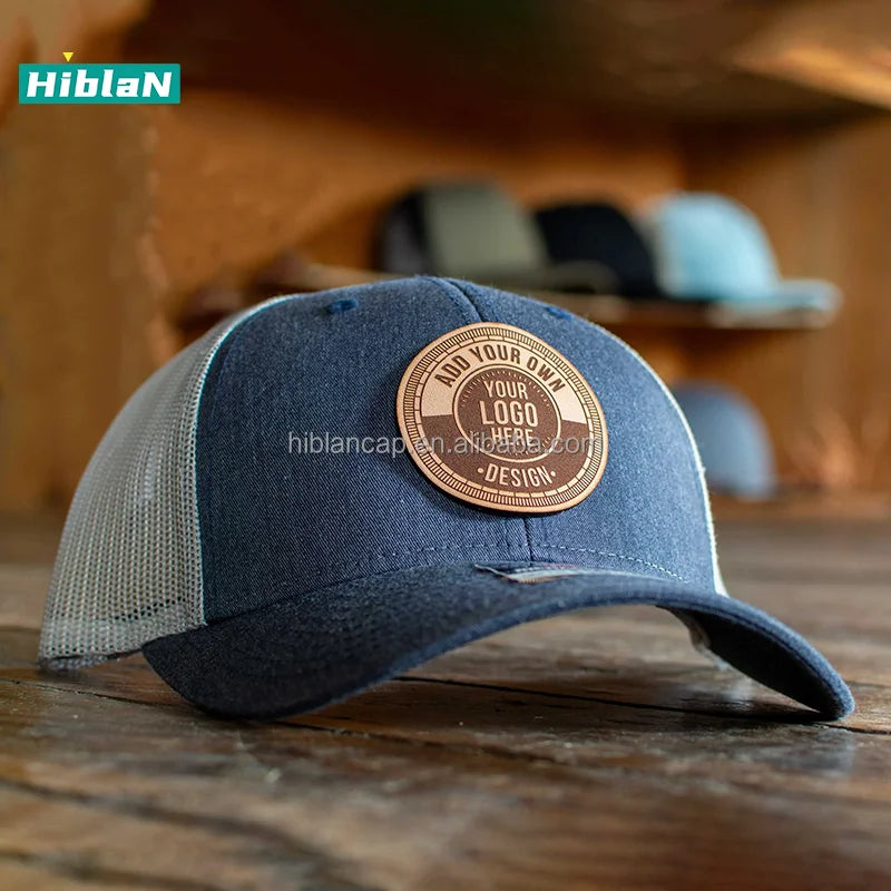 Richardson 115 112 Unisex Low Profile Trucker Custom Leather Patch Hat Personalized Logo Patch Hat Custom logo Hats
