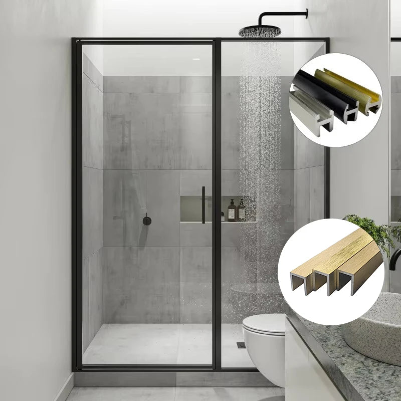 Polished Surface Aluminum Extrusion Parts Custom Length Shower Room Aluminum Profiles Can Be Customized in Length As Needed.