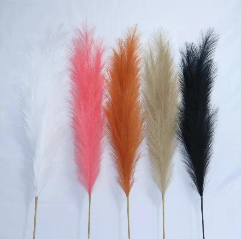 Popular Faux Pampas Fluffy 110cm 120 Cm Artificial Pampas Grass Reed Faux Silk Pampas
