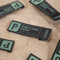 OEKO-TEX Custom Brand Logo Damask Polyester Garment Woven Labels  Main Label for Clothing
