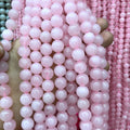 Rose Quartz Nature Stone Round Bead and Faceted for DIY Bracelet Jewelry Making for Women