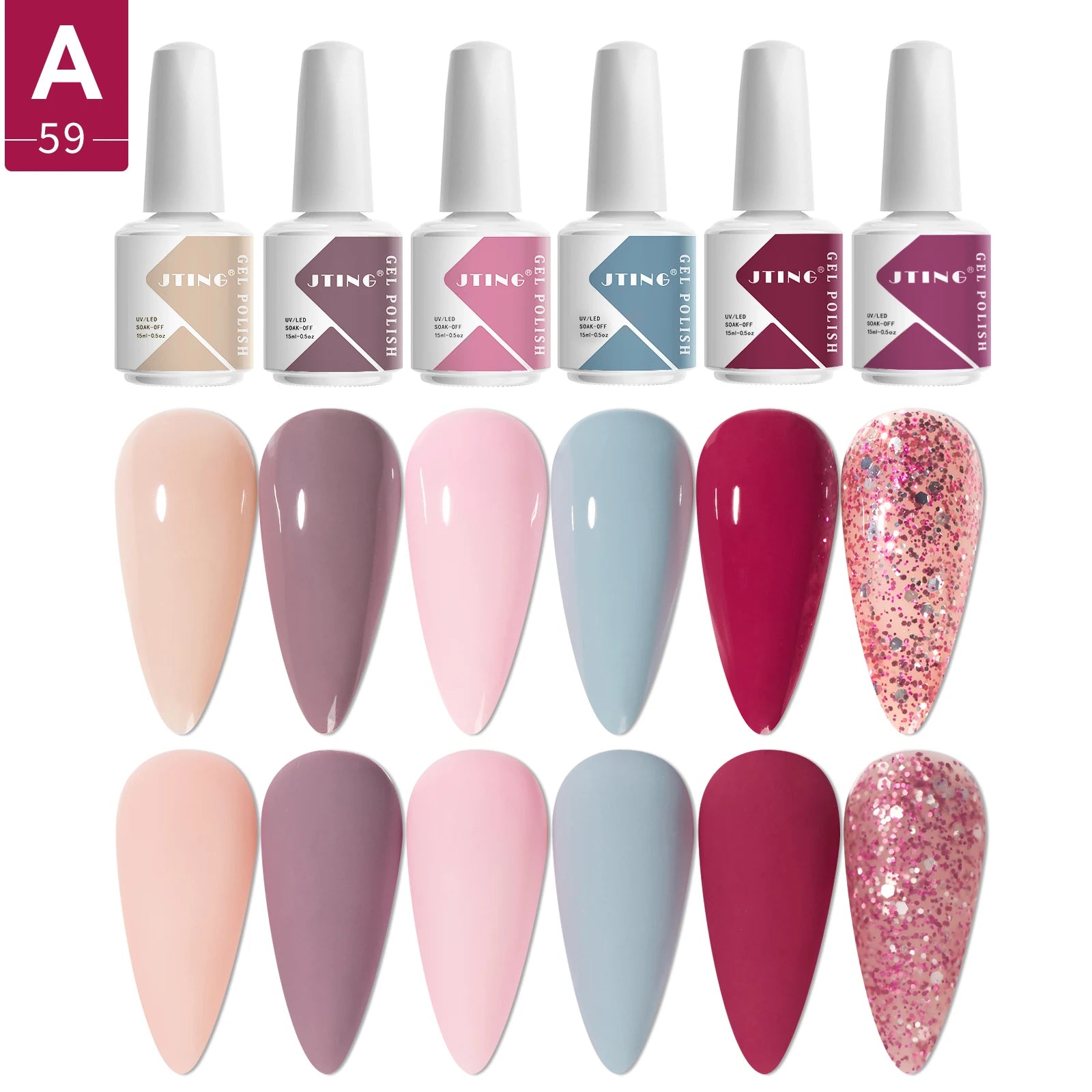 JTING Professional Nail Polish Color SET BOX Customize 15ml Semi Permanent Gel Polish Nail Uv Led Manicure Kit Private Label OEM