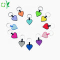 OKSILICONE Good Quality Heart Shape Tag Reusable Personalized Pet ID Silicone Pet Tags With Circle Ring for Animals Cat Dog Tag