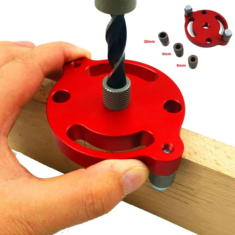 6/8/10mm Self-centering Vertical Doweling Jig Woodworking Pocket Hole Jig Drill Guide for Locator Hole Puncher Carpentry Tools